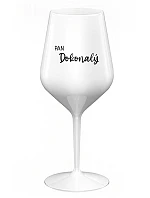 Mr. Perfect - biely nerozbitný pohár na víno 470 ml