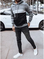 Pánska tmavosivá mikina FashionStreet BX5826