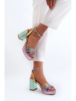 Sandały Damskie Na Słupku D&A CR920 Multikolor