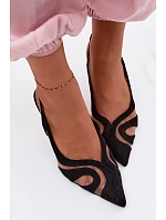 Dámské sandály sítě na jehlovém podpatku Černé Cornelia