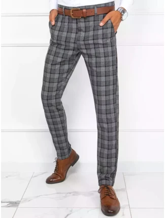 Pánske tmavosivé nohavice FashionStreet UX3789