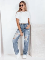 Dámske džínsové nohavice s dierami modré FashionStreet UY2812 Dámske džínsové nohavice s dierami modré FashionStreet UY2812