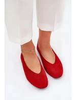 Klasyczne Baleriny Z Eko Zamszu Czerwone Osallin