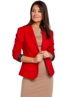 S154 Sako s jedným gombíkom - červené S154 Sako s jedným gombíkom - červené