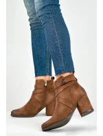 Dámske topánky na podpätku 260037FX hnedé - Laura LA.FI