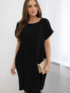 Šaty s vreckami čierne