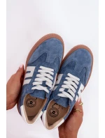 Dámské tenisky z přírodního semiše modré Delyssia