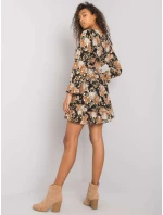 Šaty DHJ SK 12220 2.14P čierna a béžová