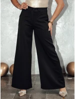 Dámske široké nohavice ELEGAFIT black FashionStreet UY2293