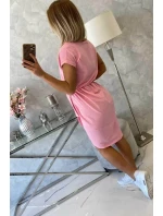 Šaty s obálkovým spodným dielom vo svetlo ružovej farbe Šaty s obálkovým spodným dielom vo svetlo ružovej farbe