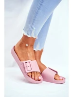 Klapki Damskie Big Star z Klamrą Różowe FF274A387