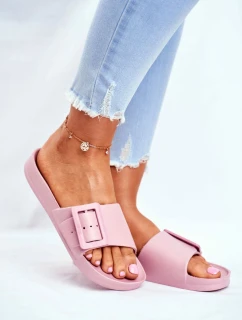 Klapki Damskie Big Star z Klamrą Różowe FF274A387