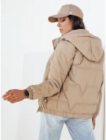 Dámska prechodná prešívaná bunda ZERNI beige FashionStreet TY4177
