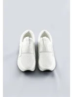 Biele dámske topánky slip-on (C1003)