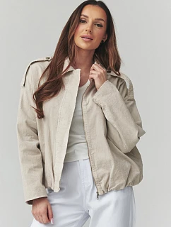 teplá šnúrová bunda model 225692 Makadamia