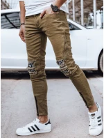Pánske olivové džínsové nohavice FashionStreet UX4353