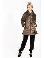 Dámska prešívaná bunda s kapucňou Oversized Brown (ag5-010) Dámska prešívaná bunda s kapucňou Oversized Brown (ag5-010)
