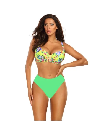 Dámske dvojdielne plavky Hawaii 7 S940HA7-3 žlto-zelené - Self