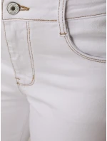 Dámske skinny džínsy s vysokým pásom biele FashionStreet UY2863