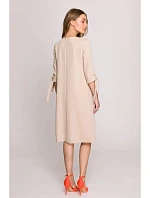 Dámske šaty S393 béžová - Stylove Dámske šaty S393 béžová - Stylove