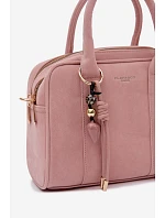 Kufříková taška Eco semišová s přívěskem Růžová Sorielle