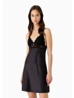 Dámska nočná košieľka 164716 3F206 00020 čierna - Emporio Armani