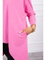 Oversize blúzka vo svetlo ružovej farbe