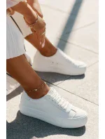 Dámske tenisky na platforme Big Star - biele