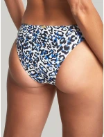 Dámsky spodný diel plaviek Serengeti Brazilian SW1657 Modro-bielo-čierna - Panache