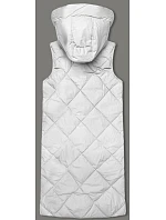 Dámska dlhá vesta oversize biela (5M3165-281)