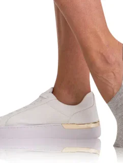 Bambusové veľmi nízke dámske ponožky BAMBUS FOOTIES SOCKS - BELLINDA - sivé