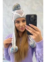 Dámska klapka na uši Eunika K322 sivá + modrá