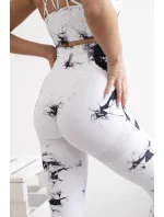Fitness set top + legíny push up biely