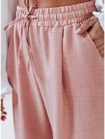 Dámske nohavice so širokými nohavicami MILLIVIO pink FashionStreet UY2663 Dámske nohavice so širokými nohavicami MILLIVIO pink FashionStreet UY2663