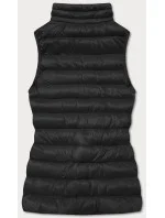 Krátka čierna dámska prešívaná vesta (23077-392)