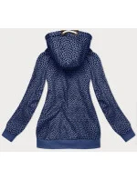 Modrá dámska mikina na zips so srdiečkovým vzorom (2315) Modrá dámska mikina na zips so srdiečkovým vzorom (2315)