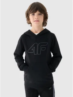 Chlapčenská mikina bez prúžkov s kapucňou 4F Junior 4FJWMM00TSWSM1292-21S