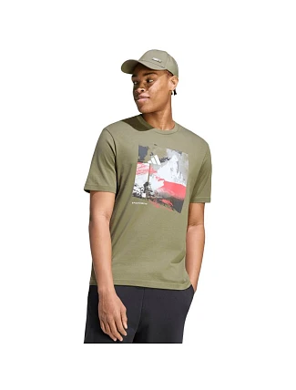Pánske tričko adidas Memories of Sport Outdoor Graphic khaki KC7098
