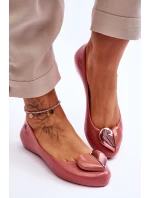 Damskie Baleriny Z Serduszkiem ZAXY LL285028 Różowe