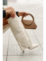 Topánky na podpätku so zvrškom Light Beige Bellinna Topánky na podpätku so zvrškom Light Beige Bellinna