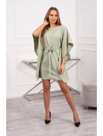 Oversize netopierie šaty tmavo mätové Oversize netopierie šaty tmavo mätové