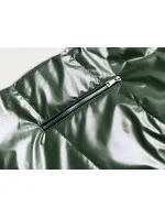 Zelená dámska rozšírená obojstranná vesta (B8006-10)