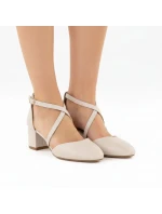 Dámske sandále s remienkami béžovej farby Sergio Leone SK824