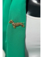 Brošňa Pes A-2-21-6 zlatá farba