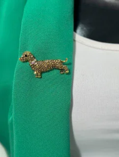 Brošňa Pes A-2-21-6 zlatá farba