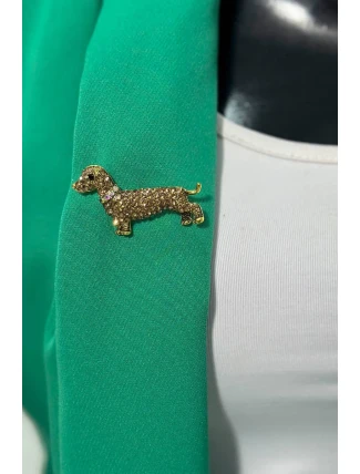 Brošňa Pes A-2-21-6 zlatá farba