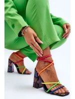 Modne Sandały Na Obcasie Multikolor Josette