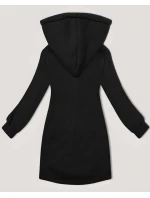 Čierna dámska dlhá mikina s kapucňou LHD (AMG-178) - Goodlooking