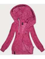 Dámska fleecová mikina s kapucňou pink melange (2312) Dámska fleecová mikina s kapucňou pink melange (2312)
