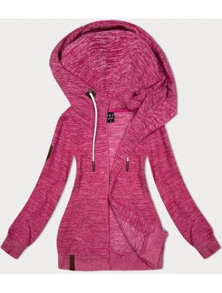 Dámska fleecová mikina s kapucňou pink melange (2312) Dámska fleecová mikina s kapucňou pink melange (2312)